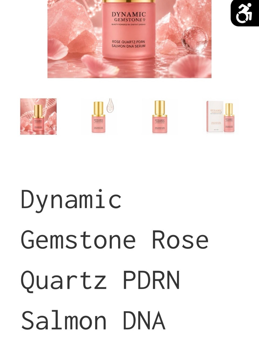 Dynamic Gemstone Rose Quartz Salmon DNA Serum
